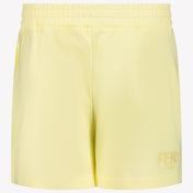 Fendi Kinder Meisjes Shorts In Geel