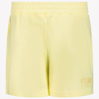 Fendi Kids Girls Shorts  Yellow