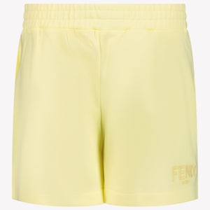 Fendi Kids Girls Shorts  Yellow