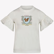 Fendi Kids Girls in T-Shirt White