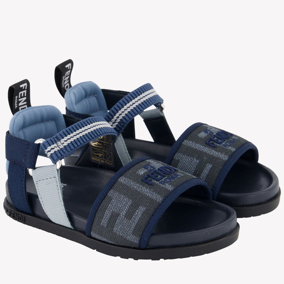 Fendi Unisex Sandalen In Blauw