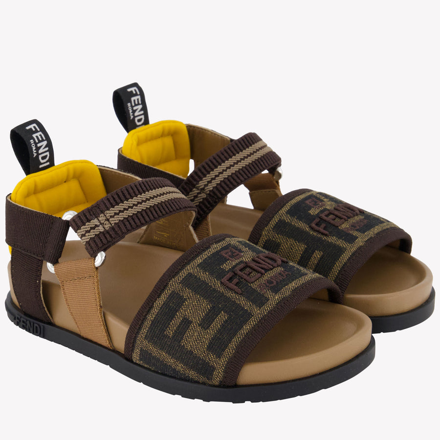 Fendi Unisex Sandals  Brown