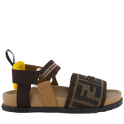 Fendi Unisex Sandalen In Bruin