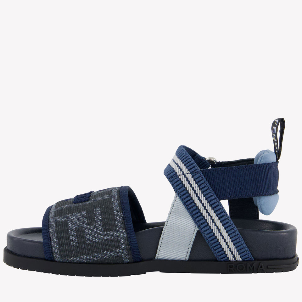 Fendi Unisex Sandals In Blue