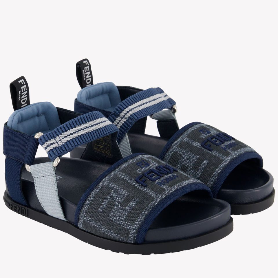 Fendi Unisex Sandals In Blue