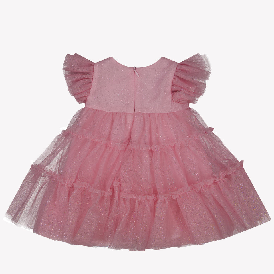 MonnaLisa Baby Meisjes Jurk In Licht Roze