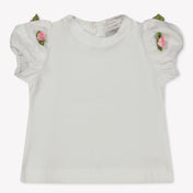 MonnaLisa Baby Meisjes T-Shirt In Wit