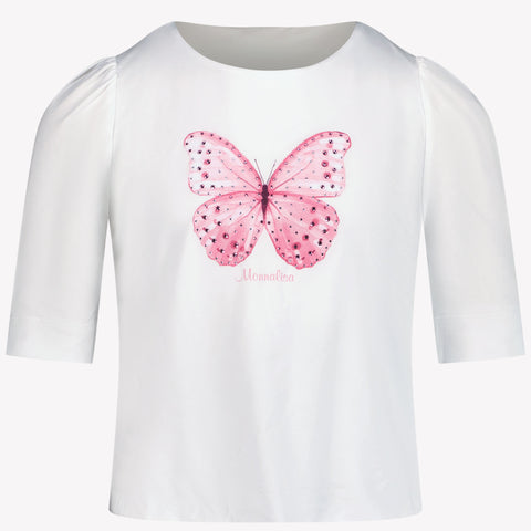 MonnaLisa Kinder Meisjes T-Shirt in Licht Roze