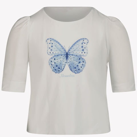 MonnaLisa Kinder Meisjes T-Shirt in Licht Blauw