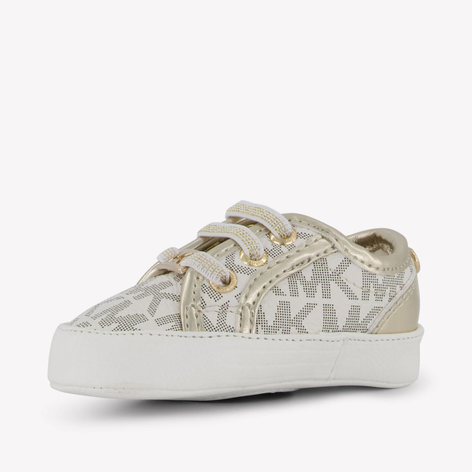 Michael Kors Britttania Baby Girls Sneakers In Beige