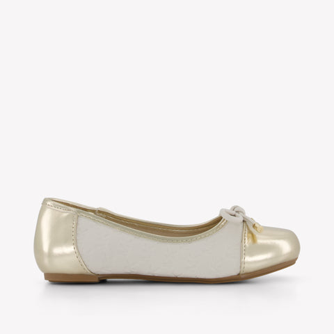 Michael Kors Kenya Bow Girls Shoes In Gold