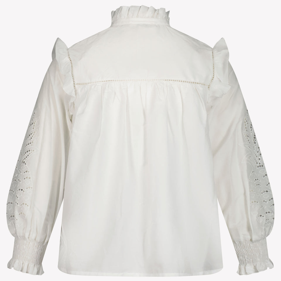 Chloe Kinder Meisjes Blouse In Wit