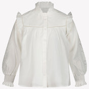 Chloe Kinder Meisjes Blouse In Wit