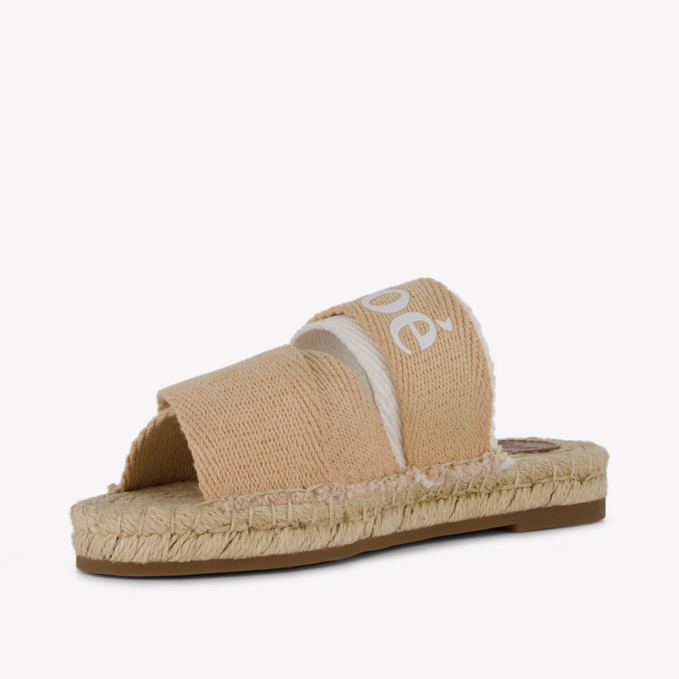 Chloe Girls Flipflops In Beige