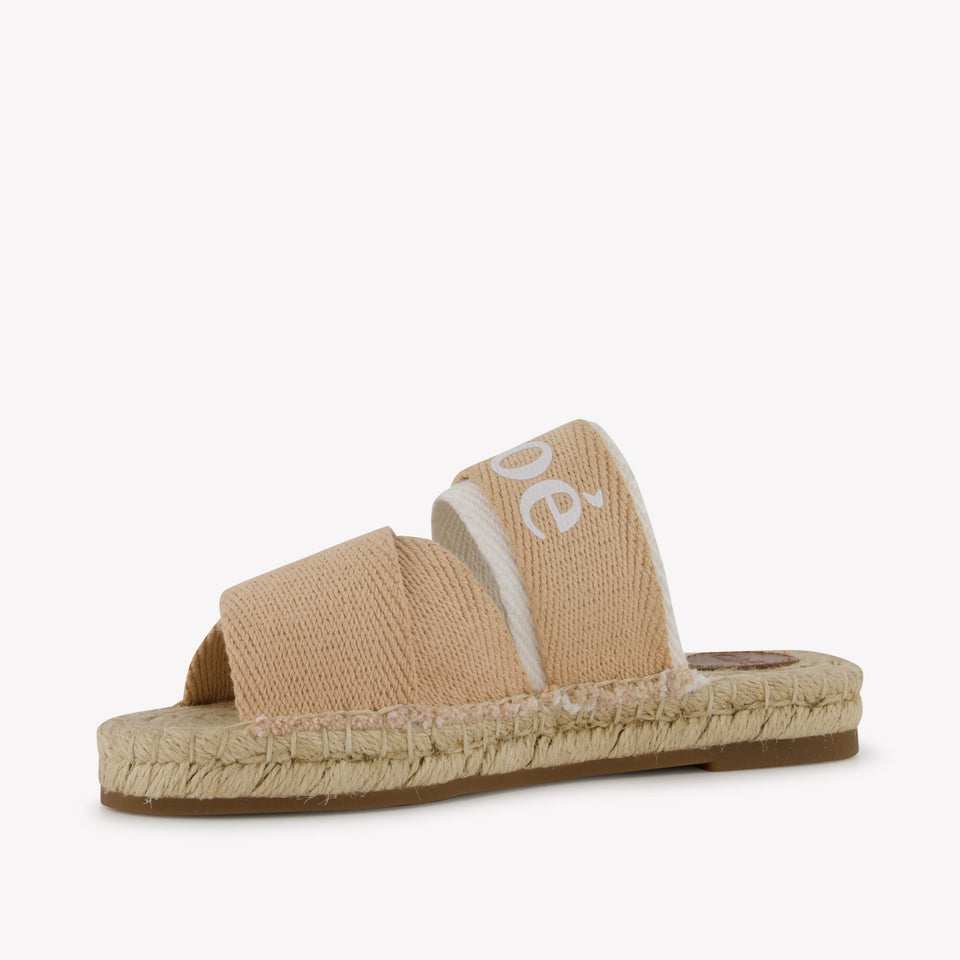 Chloe Girls Flipflops In Beige