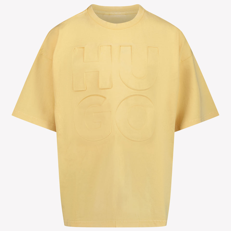 HUGO Kids Boys T-Shirt in Yellow