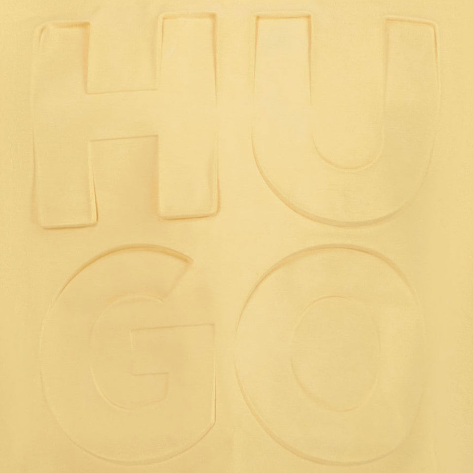 HUGO Kids Boys T-Shirt in Yellow