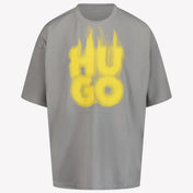 HUGO Kids Boys T-Shirt in Light Gray