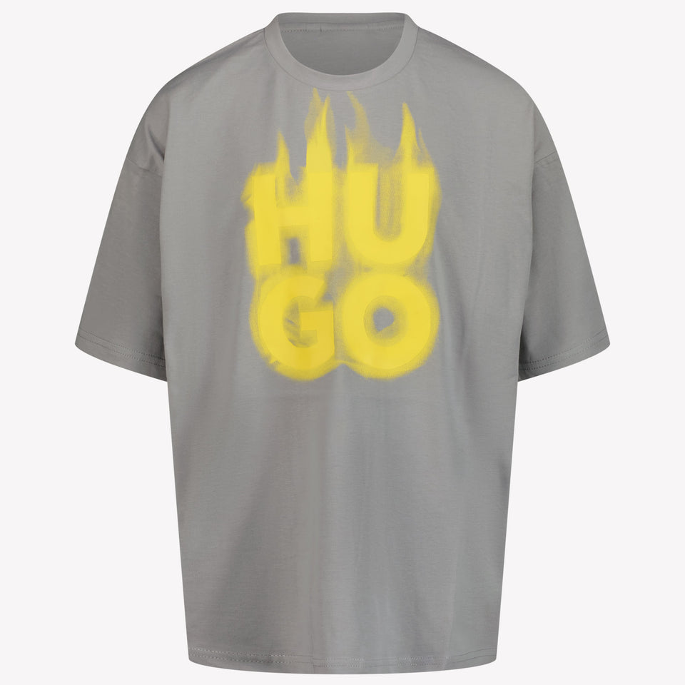 HUGO Kids Boys T-Shirt in Light Gray