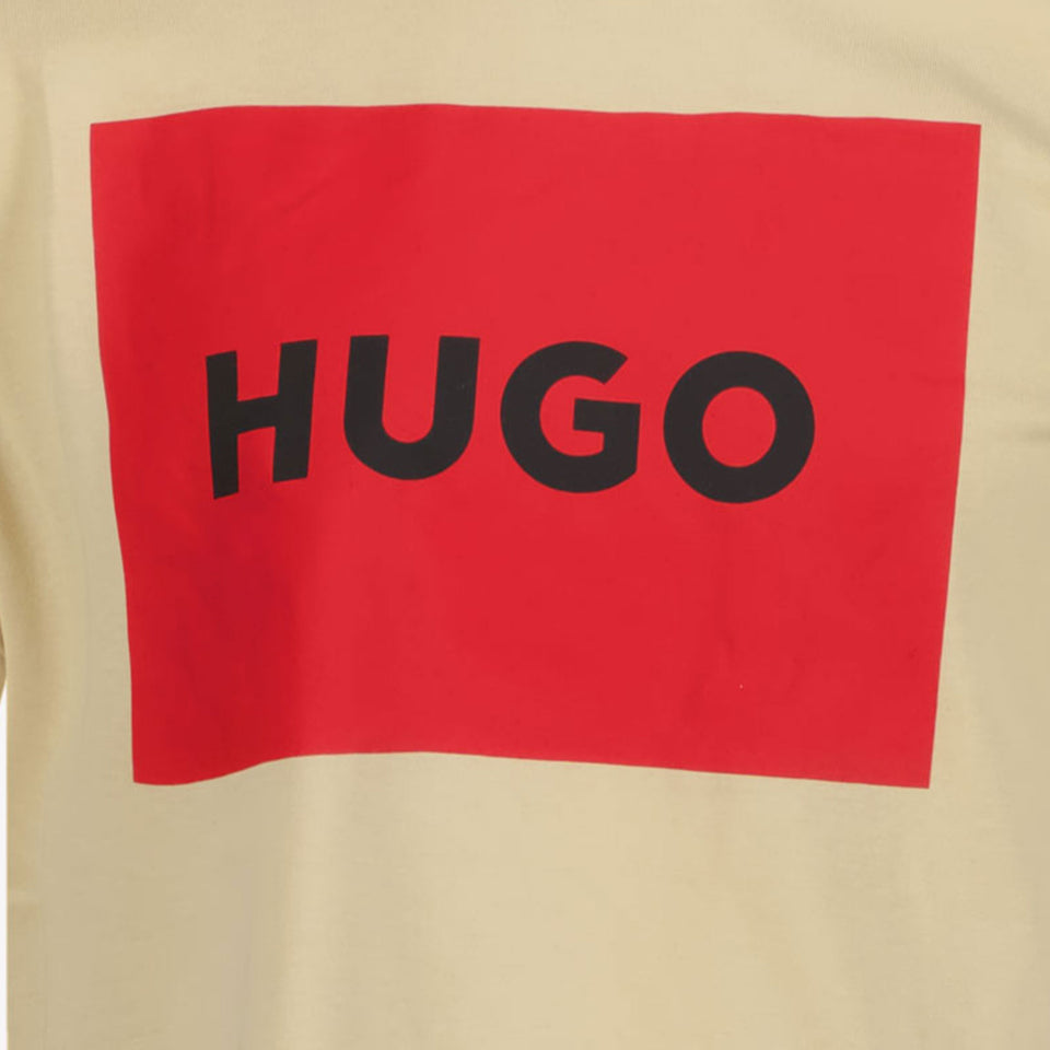 HUGO Kinder Jongens T-Shirt In Beige