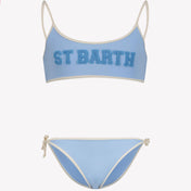 MC2 Saint Barth Kids Girls Swimwear In Light Blue