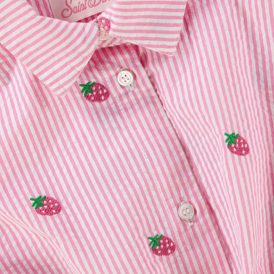 MC2 Saint Barth Kids Girls Blouse  Pink