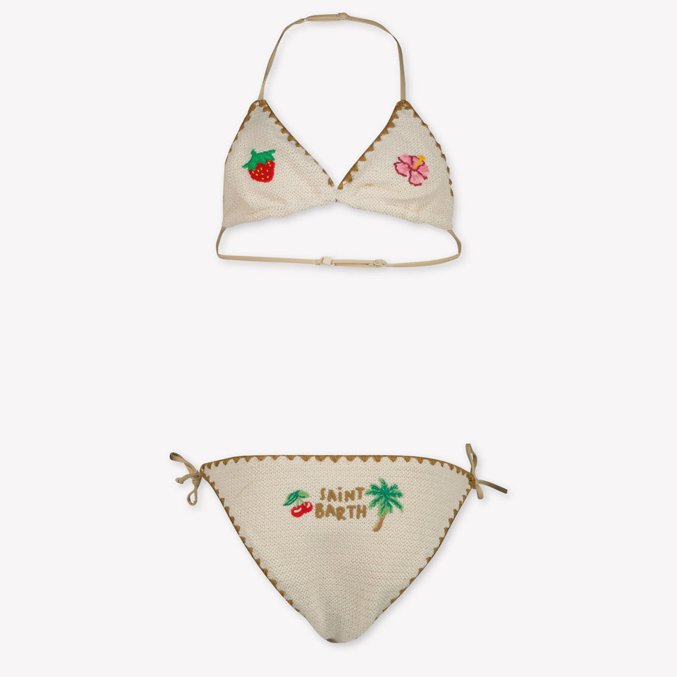 MC2 Saint Barth Kids Girls Swimwear In OffWhite