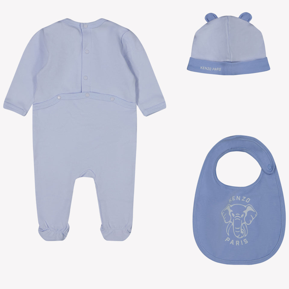 Kenzo Kids Baby Boys Playsuit In Light Blue