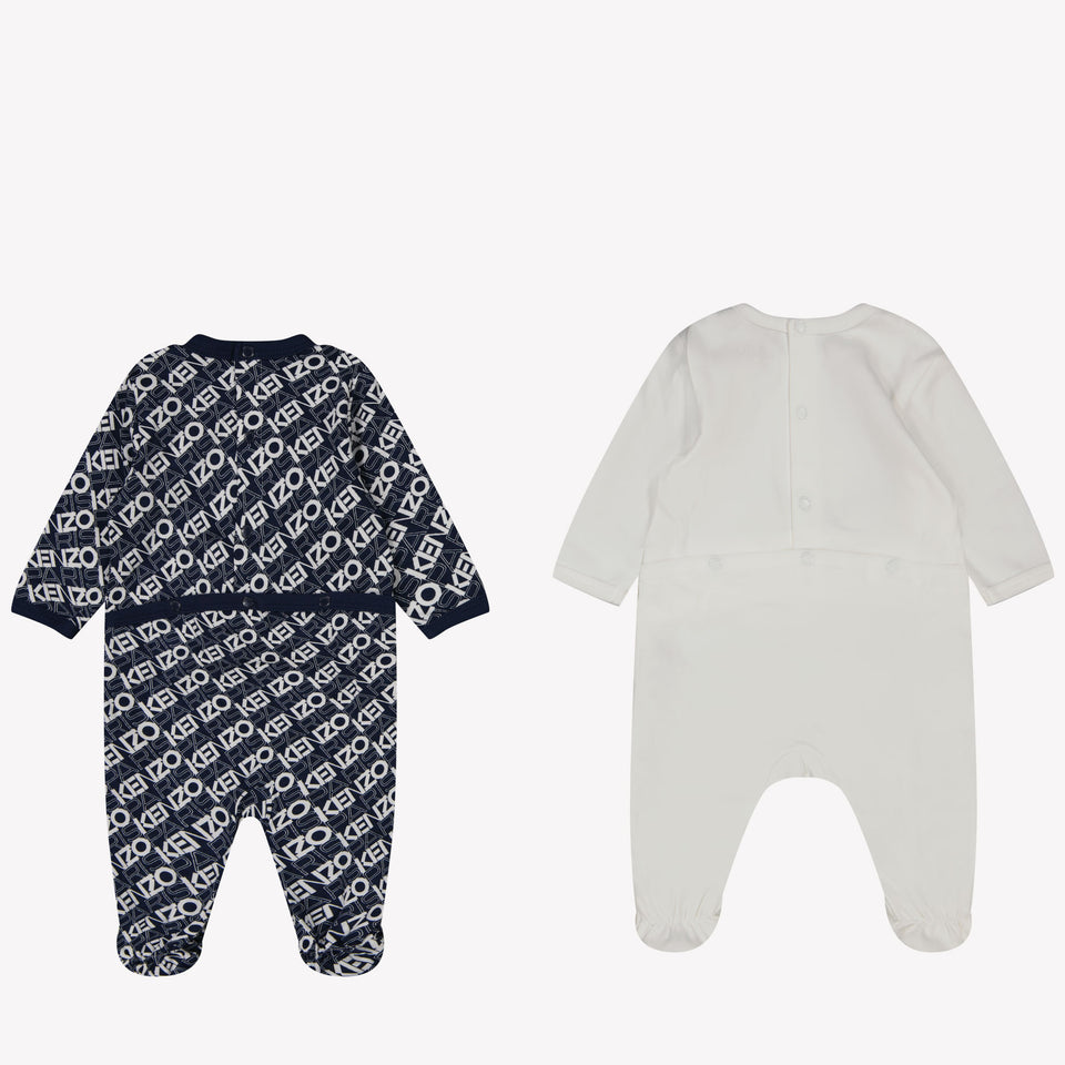 Kenzo Kids Baby Boys Playsuit In OffWhite