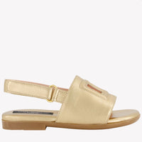 Dolce & Gabbana Girls Sandals  Gold