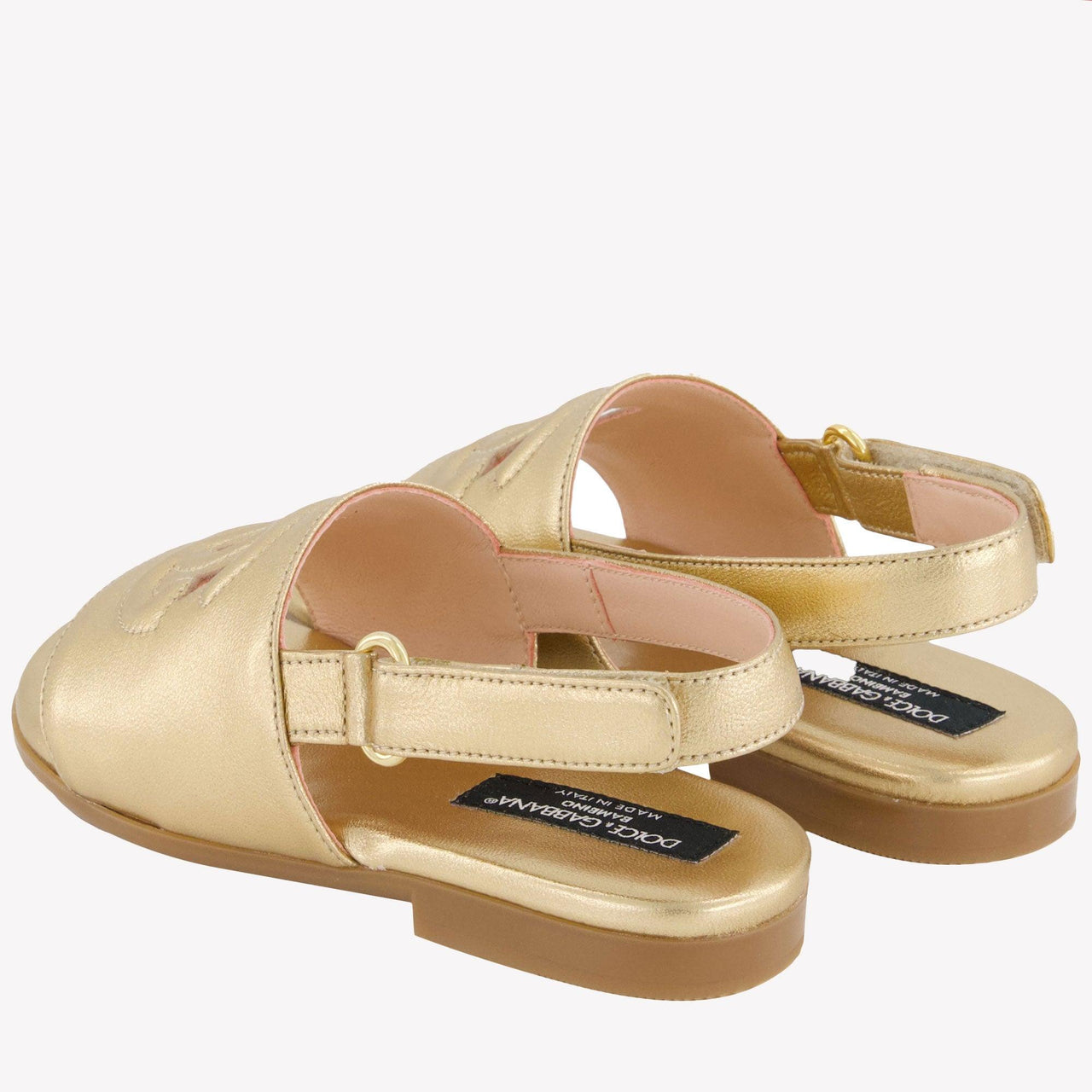 Dolce & Gabbana Girls Sandals  Gold