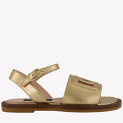 Dolce & Gabbana Girls Sandals In Gold