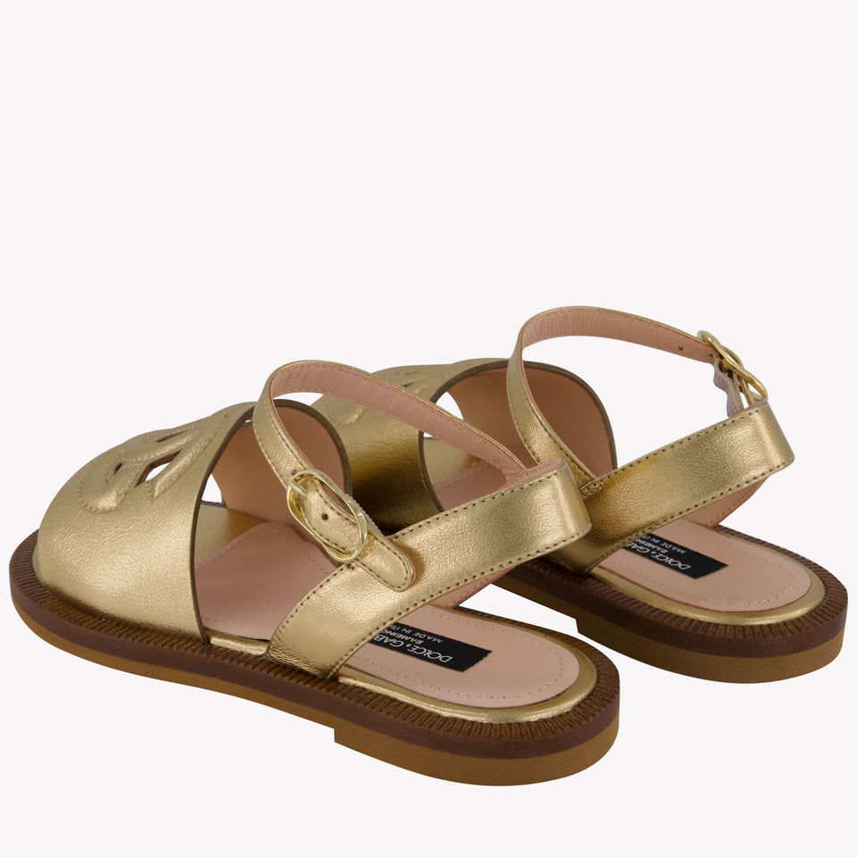 Dolce & Gabbana Girls Sandals In Gold