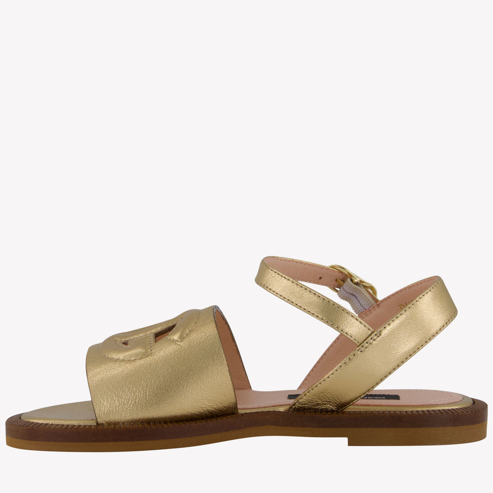 Dolce & Gabbana Girls Sandals In Gold