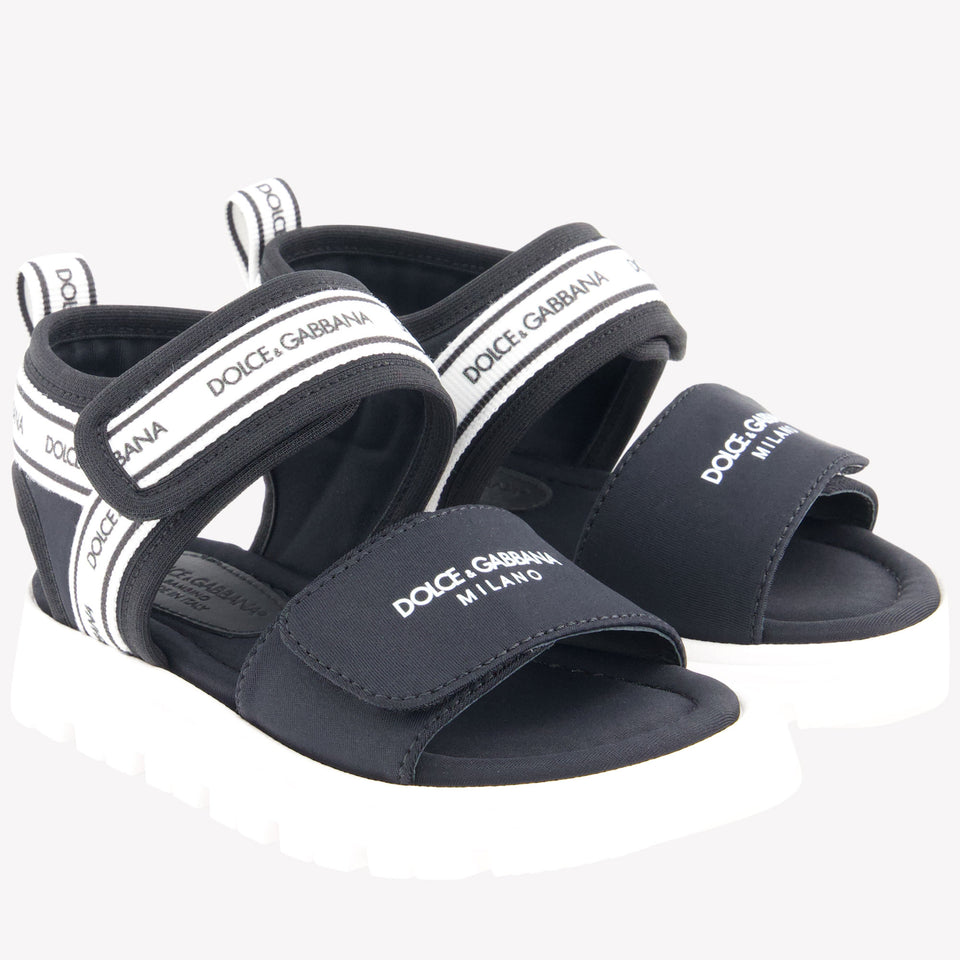 Dolce & Gabbana Unisex Sandals In Black