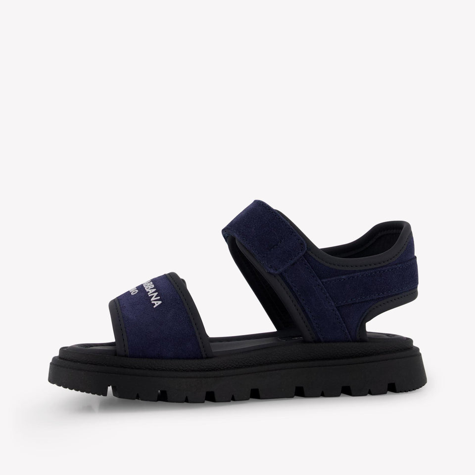 Dolce & Gabbana Boys Sandals In Navy