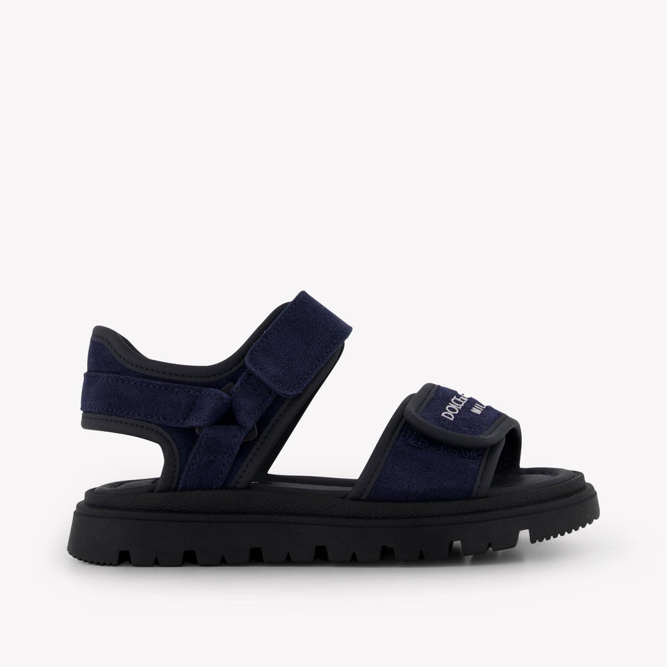 Dolce & Gabbana Boys Sandals In Navy