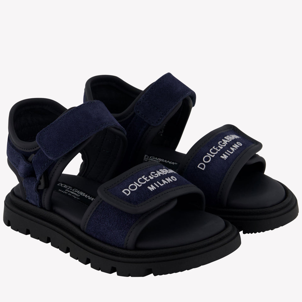 Dolce & Gabbana Boys Sandals In Navy