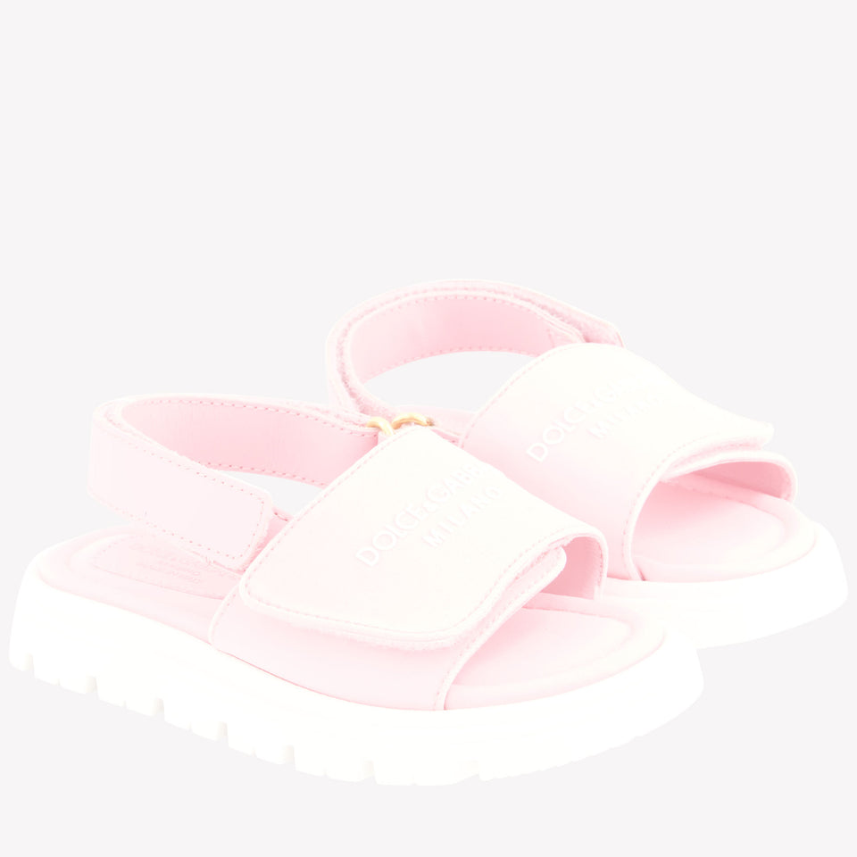 Dolce & Gabbana Girls Sandals In Light Pink