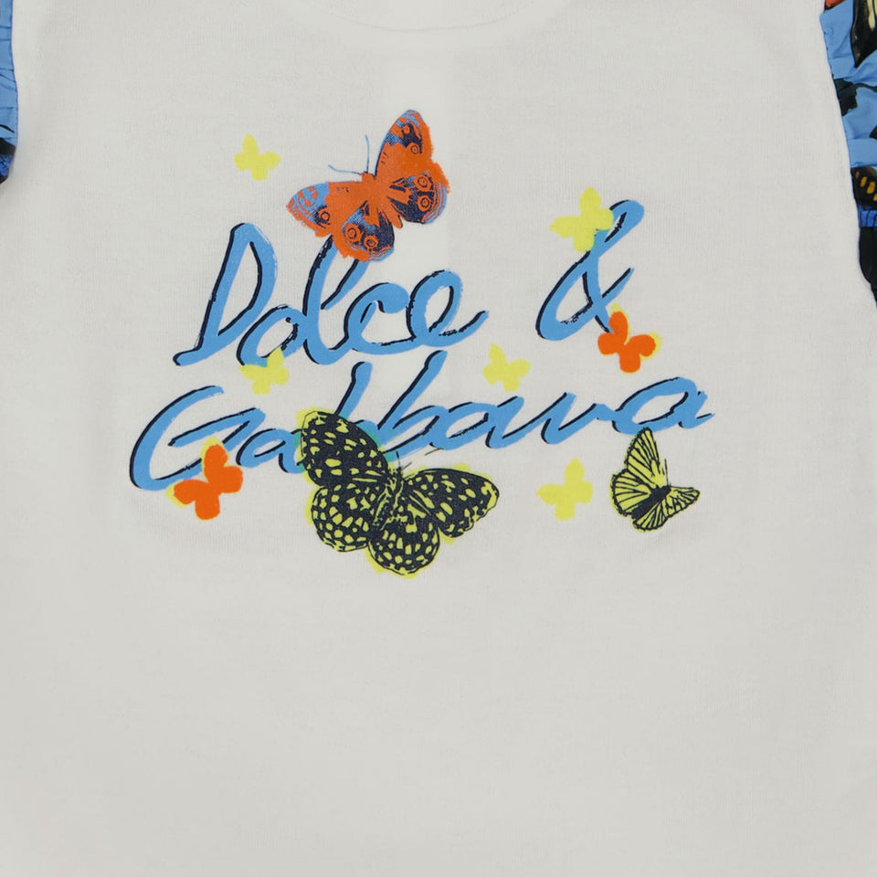 Dolce & Gabbana Baby Meisjes T-Shirt In Wit