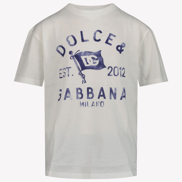 Dolce & Gabbana Kinder Jongens T-Shirt In Wit