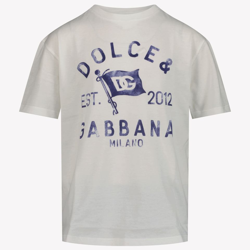 Dolce & Gabbana Kinder Jongens T-Shirt In Wit