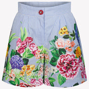 Dolce & Gabbana Kids Girls Shorts In Light Blue