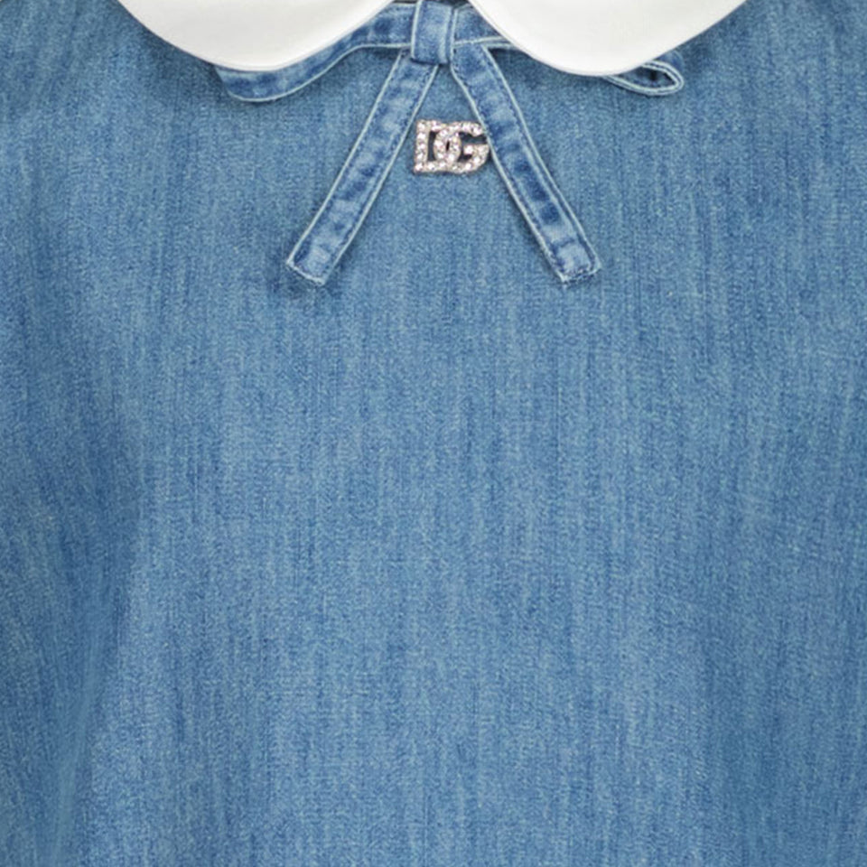 Dolce & Gabbana Kinder Meisjes Jurk In Jeans