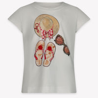 MonnaLisa Kinder Meisjes T-Shirt in Wit
