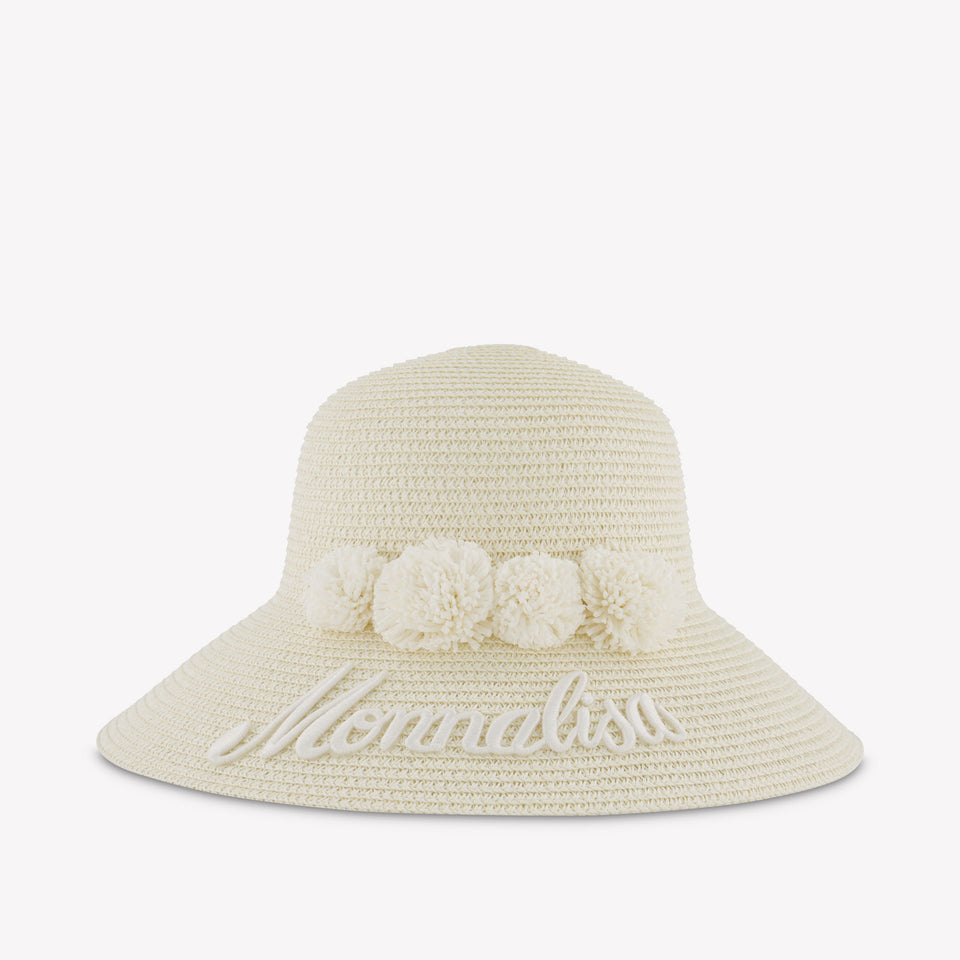 Monnalisa Kids Girls Hat  Light Beige