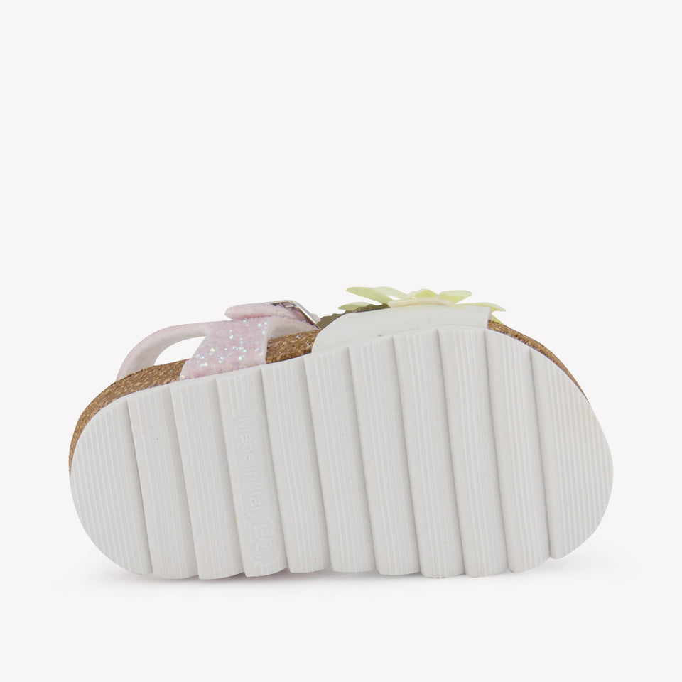 MonnaLisa Girls Sandals In Light Pink