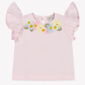 MonnaLisa Baby Meisjes T-Shirt In Licht Roze