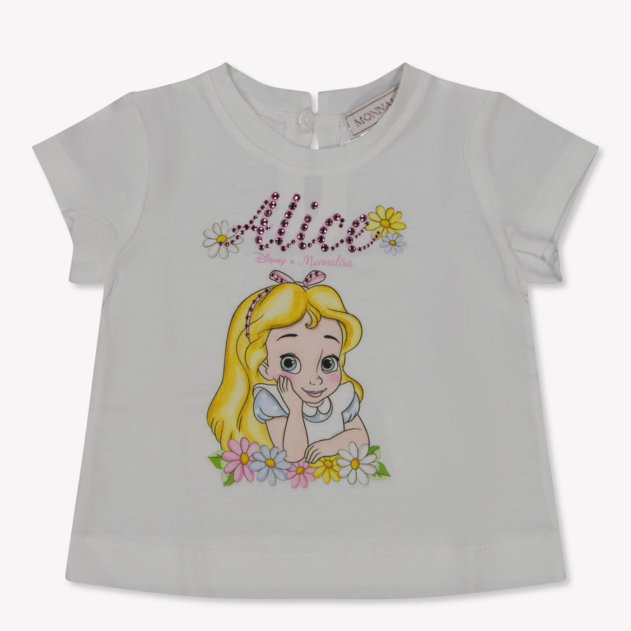 MonnaLisa Baby Meisjes T-Shirt in Wit
