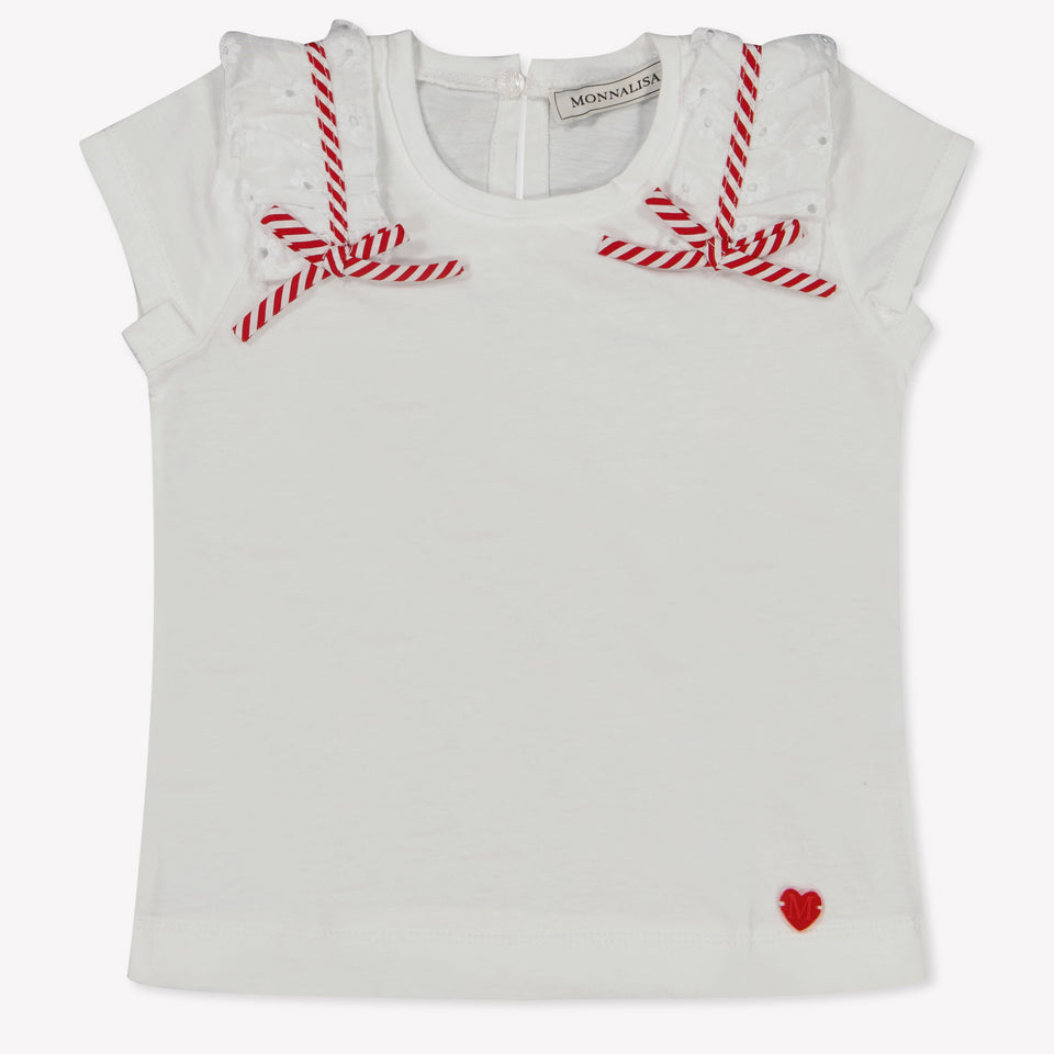 MonnaLisa Baby Meisjes T-Shirt in Wit